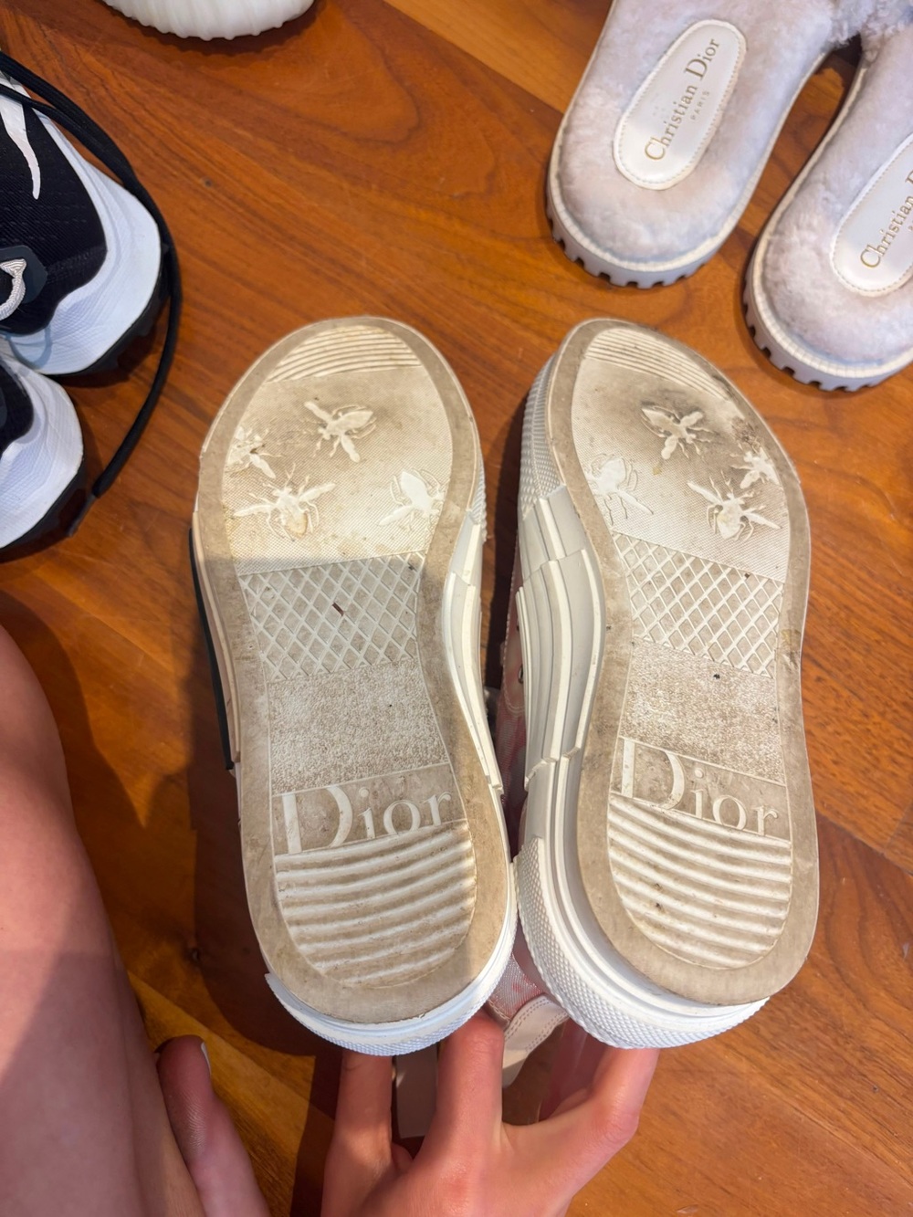 Dior Pink Monogram High-Top Sneakers - Picture 4 of 5
